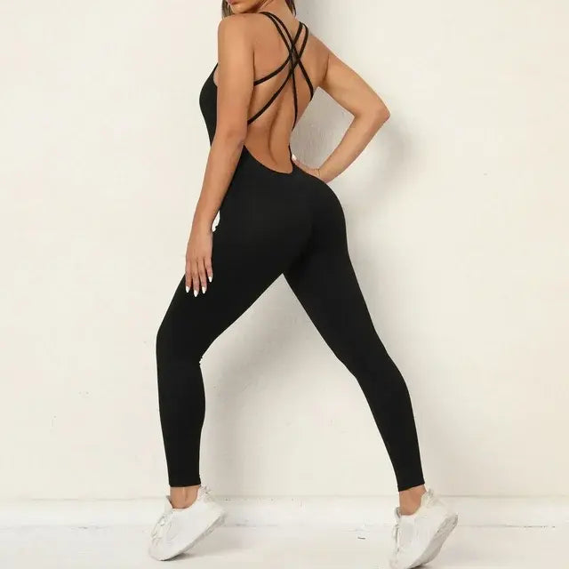 Athleti  V-Back Cross Jumpsuit