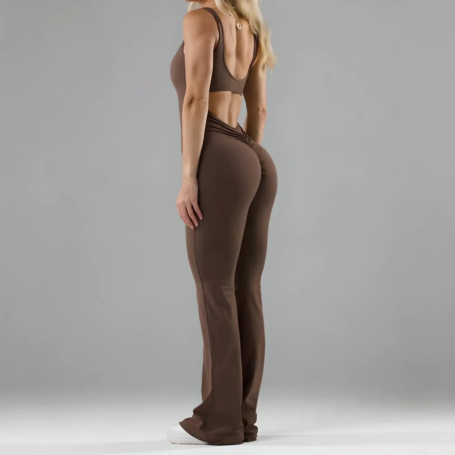 Athleti V-Back Flared Jumpsuit