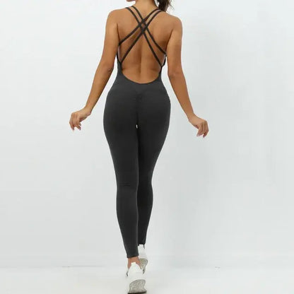 Athleti  V-Back Cross Jumpsuit