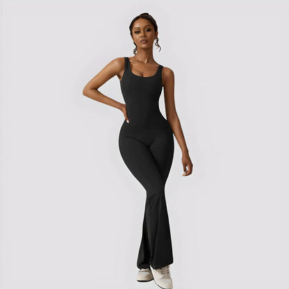 Athleti V-Back Flared Jumpsuit